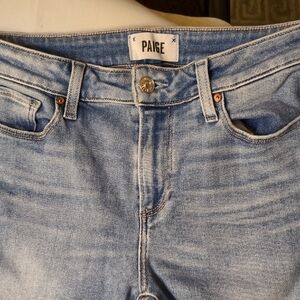 Paige Women's Seawater Distressed Jeans - Size 28 - DNME77 Amber